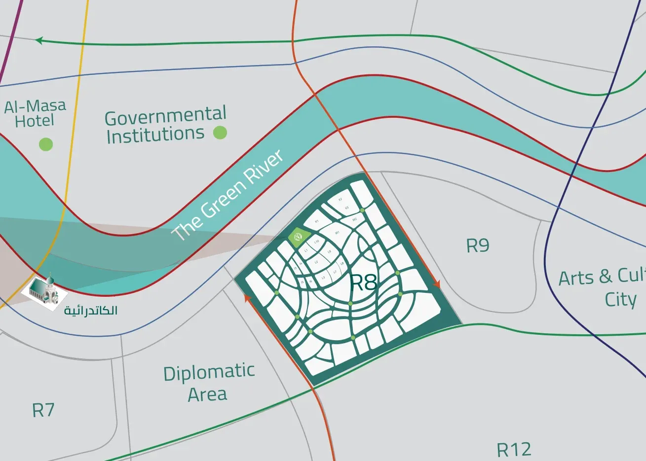 Diplomatic and governmental areas